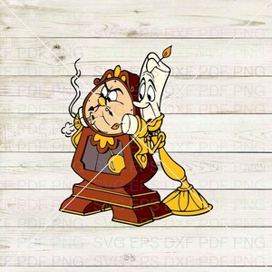 Lumiere_Cogsworth_Fifi_La_Bella_Y_La_Bestia_033 Svg Dxf Eps Pdf Png, Cricut, Archivo de corte, Vector, Clipart - Descarga instantánea