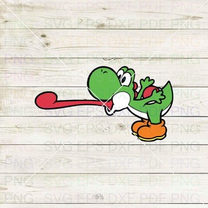 Yoshi_Super_Mario_013 SVG, Dxf Eps, Pdf Png, Cricut, Plotterdatei, Vektor, Clipart - Instant Download