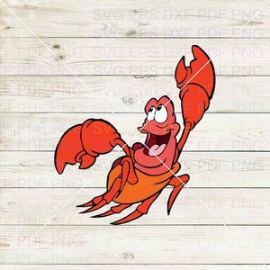 Sebastian_the_Crab_The_Little_Mermaid_026 Svg Dxf Eps Pdf Png, Cricut, Cutting-bestand, Vector, Clipart - Instant Download