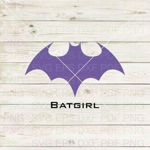 Batgirl_Svg, SVG, Dxf, Eps, Pdf, Cricut, Plotterdatei, Clip Art - Instant Download