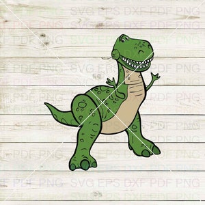 Rex_Toy_Story_004 Svg Dxf Eps Pdf Png, Cricut, fichier de découpe, vecteur, Clipart - téléchargement immédiat