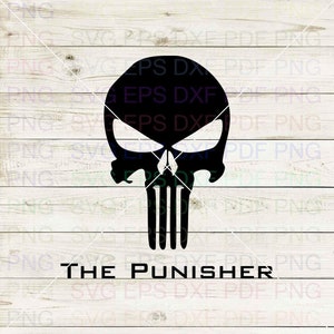The_Punisher Svg Dxf Eps Pdf Png, Cricut, Cutting-bestand, Vector, Clipart - Instant Download