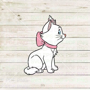 Marie_from_the_side_The_Aristocats_006 Svg Dxf Eps Pdf Png、Cricut、カッティングファイル、ベクター、クリップアート - 即時ダウンロード