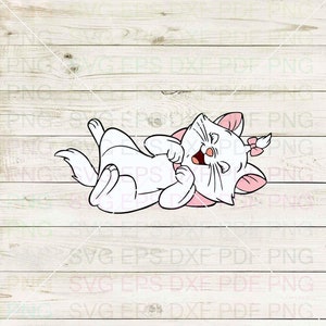 Marie_laughing_The_Aristocats_019 Svg Dxf Eps Pdf Png、Cricut、カッティングファイル、ベクター、クリップアート - 即時ダウンロード