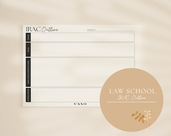 Law School Templates – IRAC | Law Student | Instant Download | Printable PDF