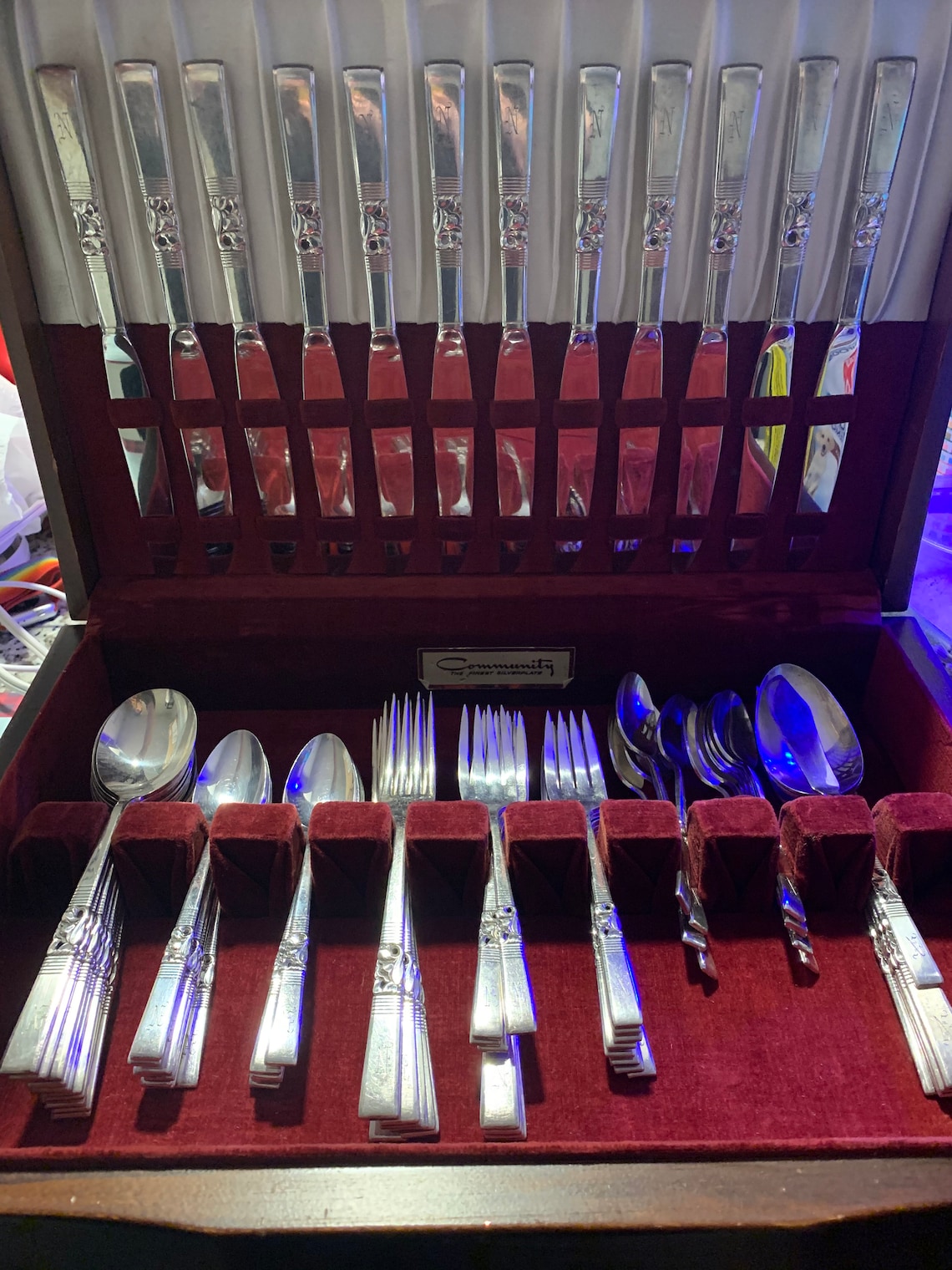 Vintage Community Silverware 77pcs engraved With the Letter n Etsy