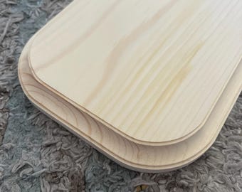 Unfinished Round Edge Wood Plaques with Classic Cove Profile 3.5", 5.5", 7.5" x 6"-18” wide 3/4in thick / DIY Pine Wood Blank/ Wood Plaque