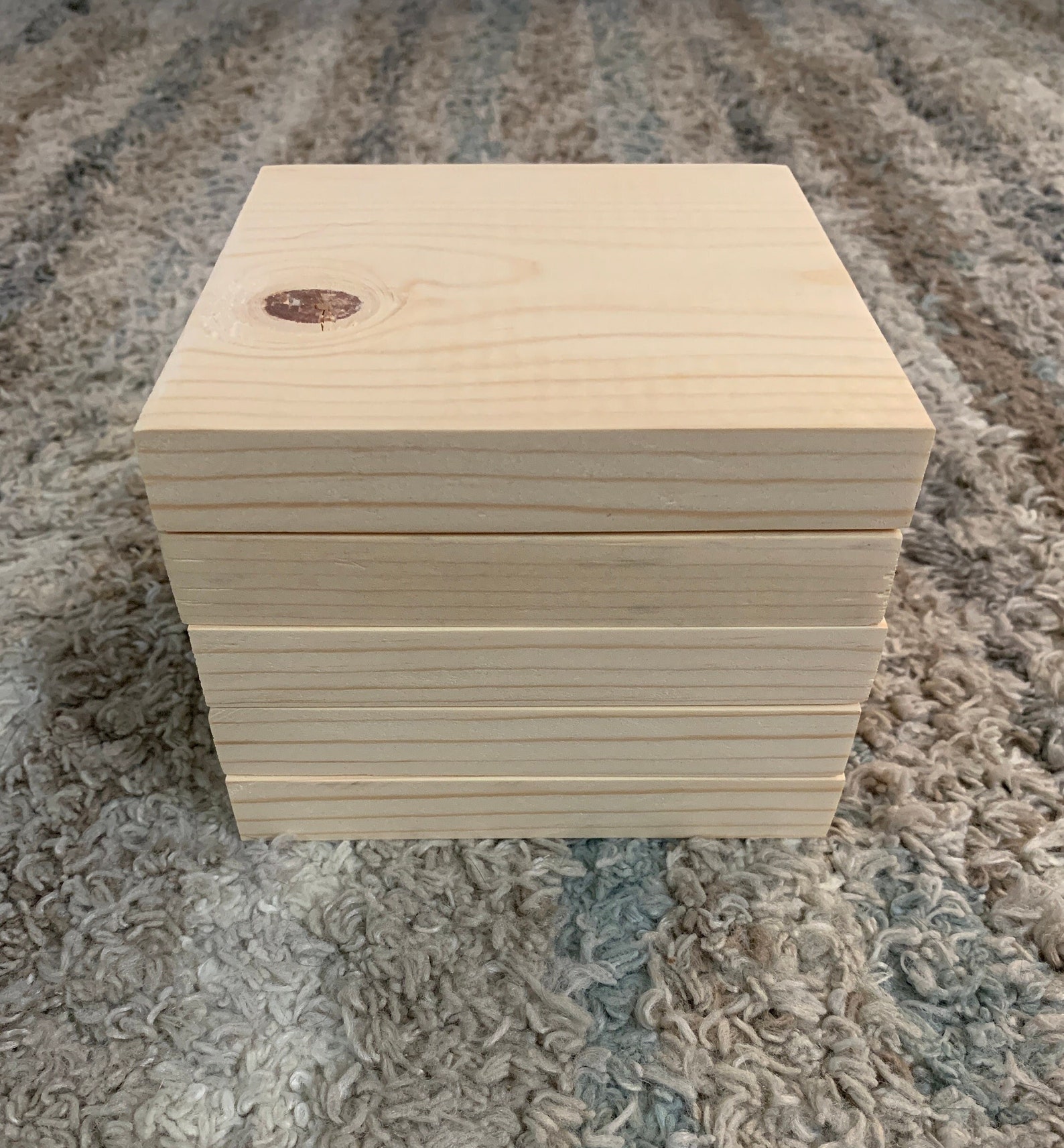 Unfinished Wood Plaques 5 X 5 & 3/4in Thick 5 Etsy