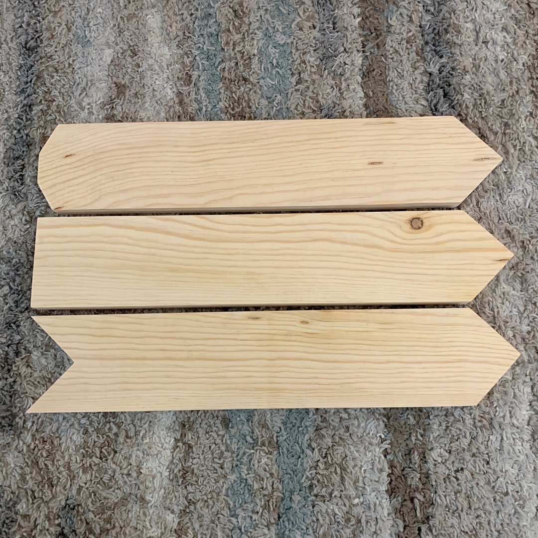 Unfinished Pine Wood Arrows 3.5 X 18 and 3/4 Thick Etsy