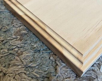 Unfinished Pine Wood Plaque, Twin Step Ogee Edge, DIY Sign Board