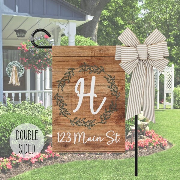 Monogram Garden Flag | Welcome Flag I Front Porch Decor I Summer porch Decor I Yard Decor I Outdoor Decor I Garden Flag I custom porch sign