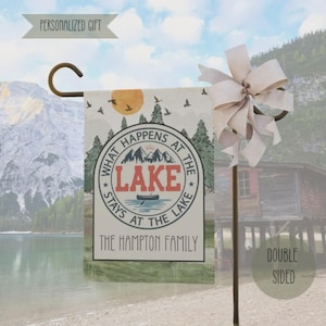 Lake House Personalized Garden Flag I Lake Flag Personalized Flag for Lake House I  Custom Lake House Gift I Lake home