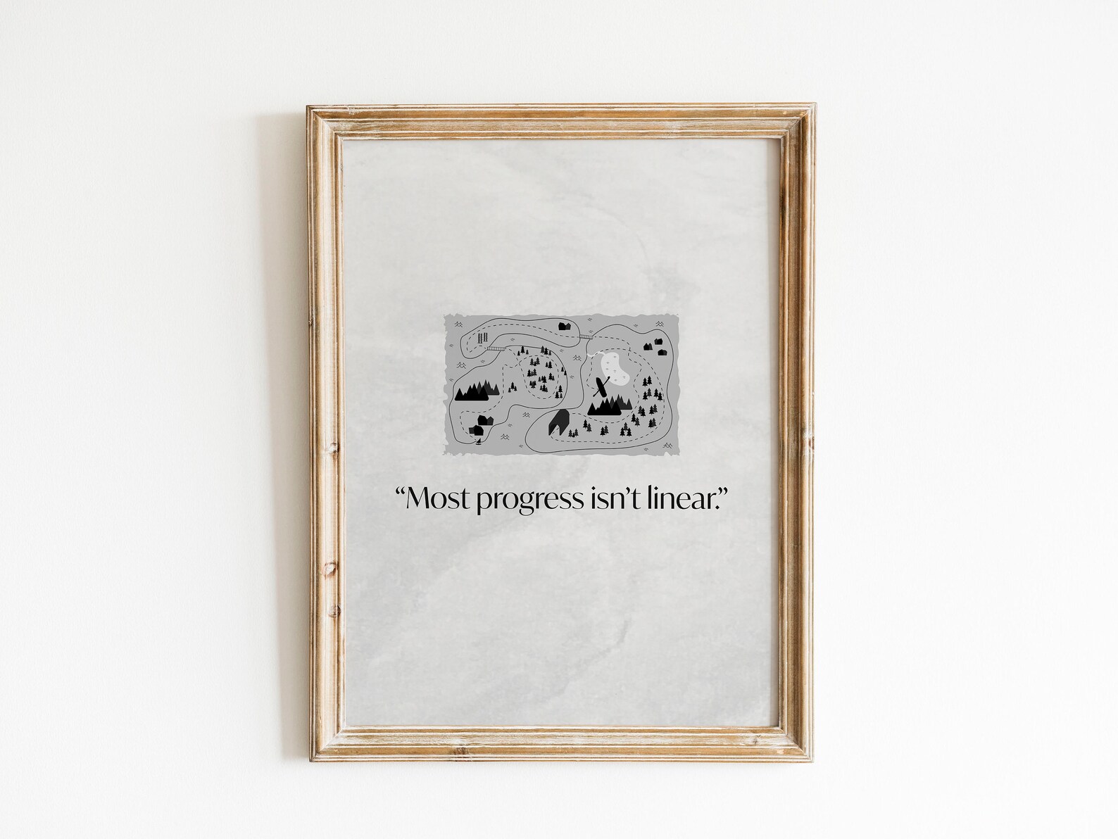 Most Progress Isn't Linear Quote Wall Art Digital Print Etsy