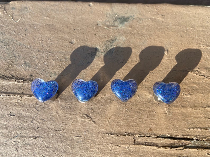 Blue Heart Valve Stem Caps DODGERS Etsy