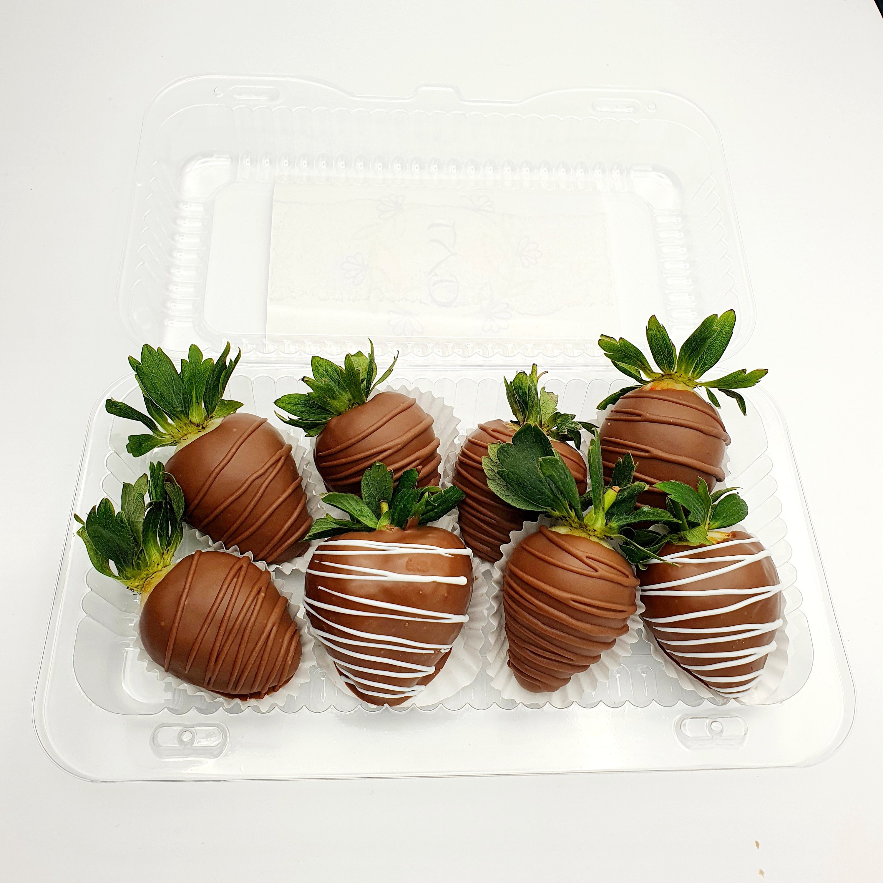 Milk Chocolate Covered Strawberries Etsy