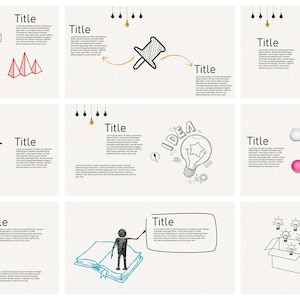 Creative Hand Drawn PowerPoint Template | Minimalist PowerPoint Template | Modern Clean Business Plan | Marketing Plan | Classroom Slides