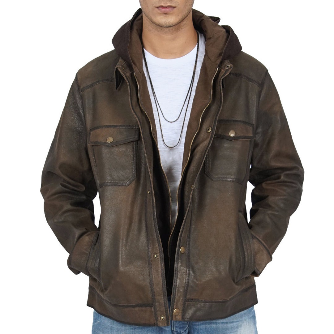 Brookfield Vintage Leather Jacket for Men Brown Leather Genuine Leather ...