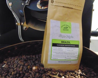 Brazilin Bourbon Single Origin Speciality Coffee Hand Roasted To Order | Personalised Gift | Free UK delivery | Gift For Here or Him