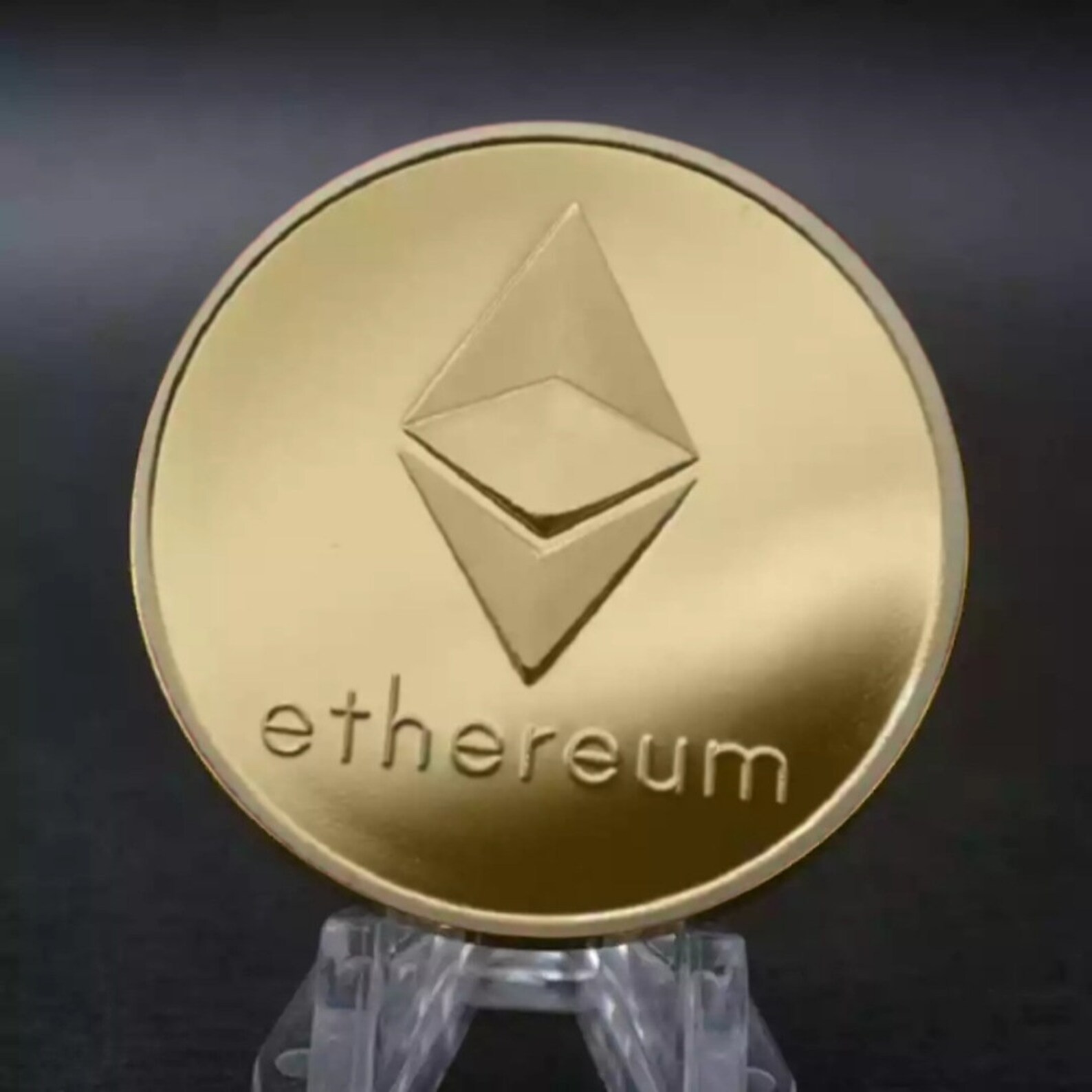 Gold Ethereum Physical Collectable Digital Coin Ethereum Gift Etsy