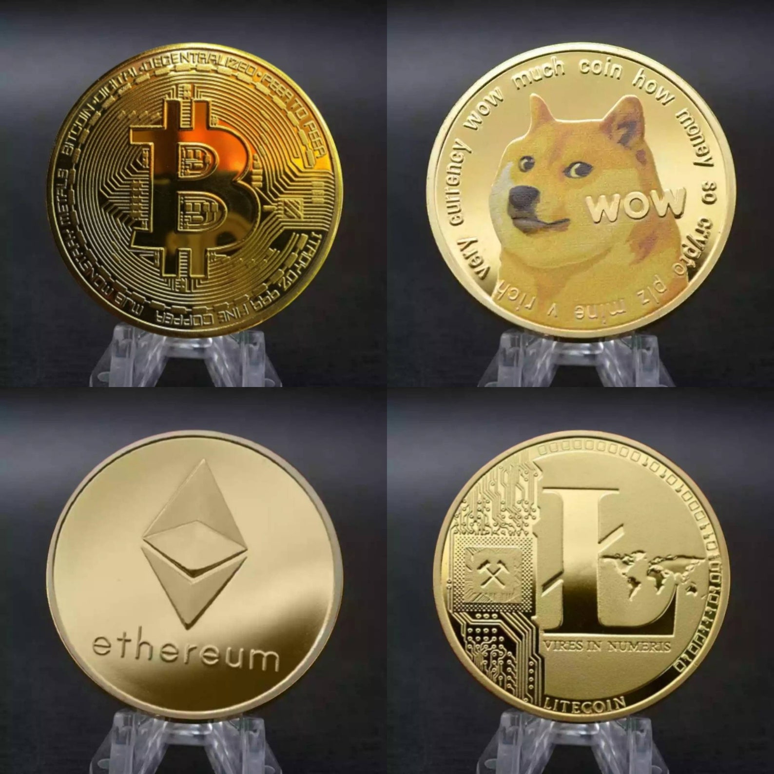 Gold Ethereum Physical Collectable Digital Coin Ethereum Gift - Etsy