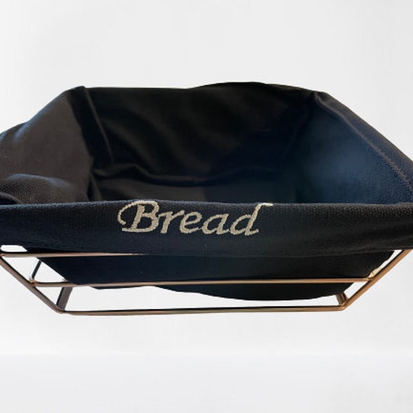 Fruit / Bread Basket for Breakfast and Picnic Black Square Design