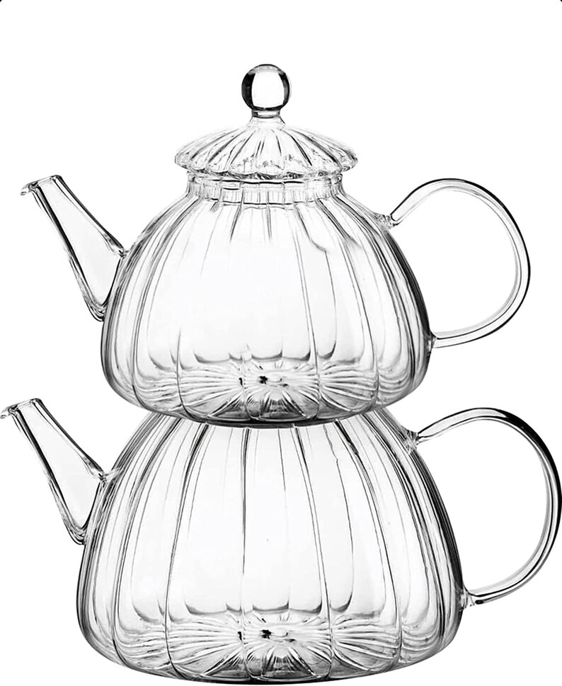 2 Pieces Borosilicate Glass Teapot 600ML&1200ML Etsy