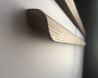 Oak Wood Cabinet Handle Pair, Minimalist Drawer Pulls, Scandinavian Style