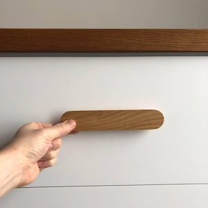 Cabinet Knobs, Line Wooden Handles, Solid Oak, Long Minimalist Cabinet Pulls, Wood Drawer Handles, Wardrobe Thin Pulls, Modern wood Handles