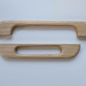 Solid Oak Cabinet Knobs, Minimalist Scandinavian Wood Drawer Handles