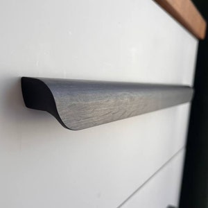 Cabinet Knobs, Line Wooden Handles, Solid Oak, Long Minimalist Cabinet Pulls, Wood Drawer Handles, Wardrobe Thin Pulls, Modern wood Handles