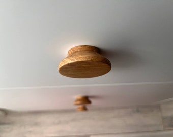 Maniglia rotonda in legno - Maniglia per cassetti in legno - Pomolo in legno naturale - Pomelli per cassetti e armadi - Pomelli per mobili - Maniglia per cassetti - Ferramenta per mobili