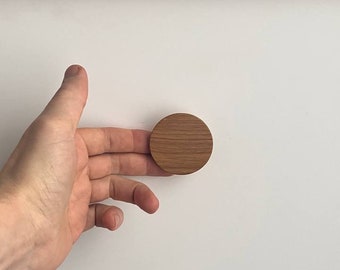 Maniglia rotonda in legno - Maniglia per cassetti in legno - Pomello in legno naturale - Cassetto per armadietto e guardaroba - Pomelli per armadietti - Maniglia per cassetti Ferramenta per mobili
