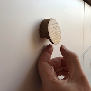 Wood  Slanted Handles/Design Handle/Home Decor Accessories/Solid Oak Wood/Wooden Knobs/Pulls/Modern Handles/Furniture Handle