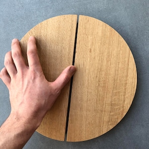 Schrankknöpfe/riesige massives Eichenholz/Halbmond-Türgriffe/Holzschubladengriffe/Garderobeknäufe/Moderne Designgriffe/Rustikaler Griff
