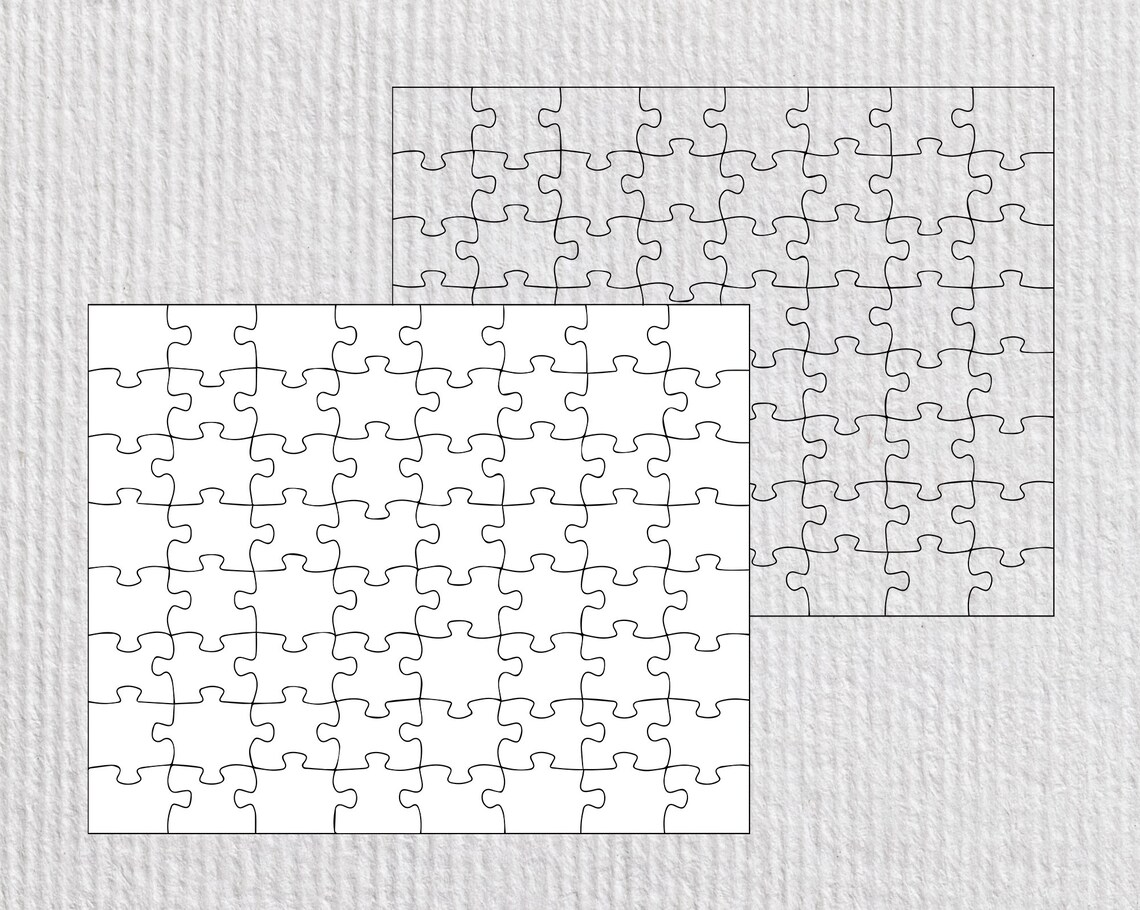 Puzzle Template Svg, Puzzle Svg, Puzzle Stencil Cut File, Puzzle Pieces