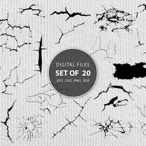 Crack svg bundle, break svg set, lightning file, outline, gribouillis stylo crayon encre, main dessin split | EPS, SVG, PNG | Cricut, Silhouette