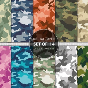 Camo Svg, militärische Muster Bundle, Camo digitale Papier Textur Papiere, rosa Camo Druck Png, Tarnung, Armee Muster Set, Camo Schablone Svg