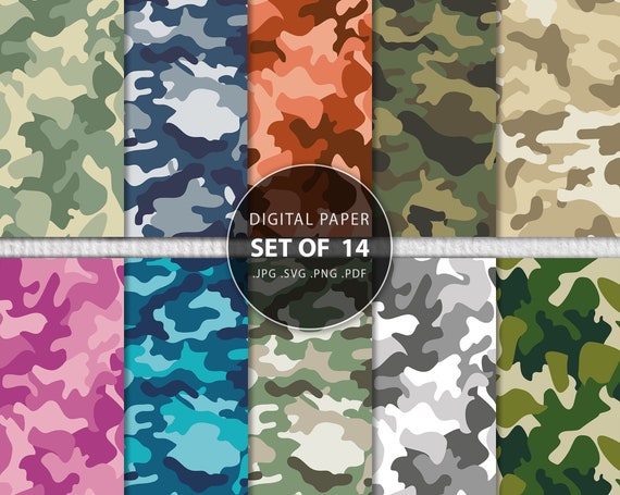 Camo svg, Military pattern bundle, Camo digital paper texture papers, Pink Camo print png, camouflage, army pattern set, camo stencil svg