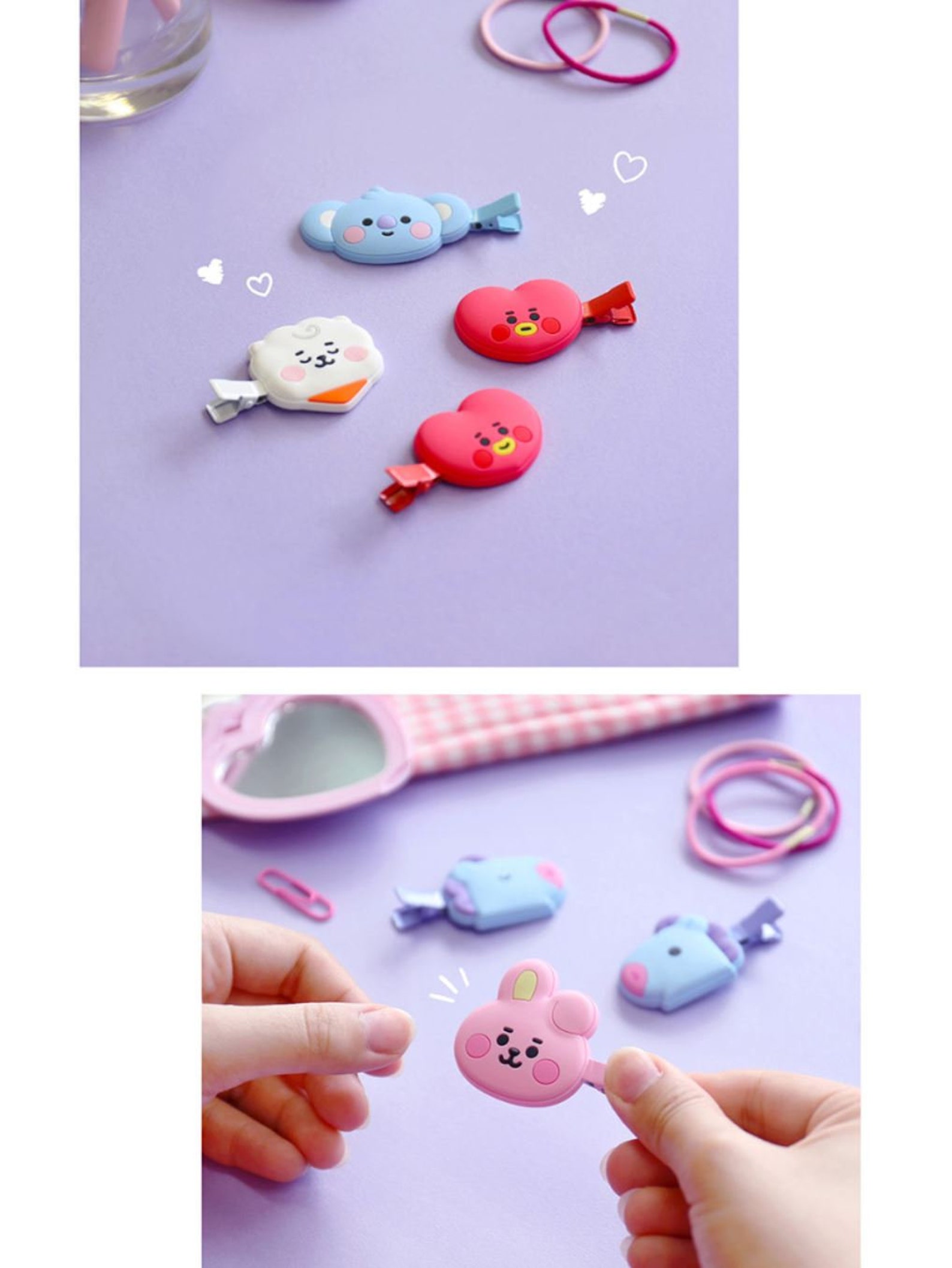 BTS / BT21 UFFICIALE HAIR CLIP / Esercito kpop Etsy