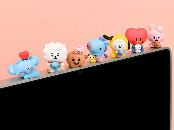 2P SET TinyTan x Royche Monitor Figure OFFICIAL BTS goods from Bighit Plastic doll ai-cases