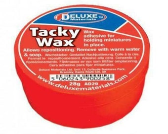 Deluxe Materials Dolls house, Railway Glues, Adhesives Tacky Wax AD29 28g Tub