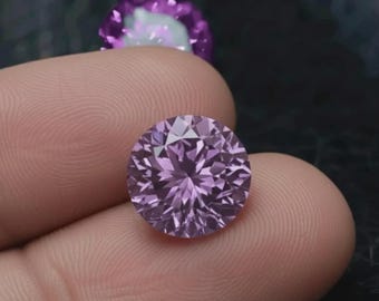 2 CT ogromny, fantazyjny, fioletowy diament w szlifie portugalskim VVS1, laboratoryjnie hodowany Moissanite, 8 x 8 mm, okrągły kamień szlachetny do kolekcji i biżuterii