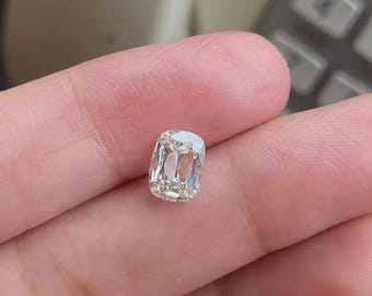 5 CT diament Moissanite w szlifie poduszkowym D,E o czystości VVS1, laboratoryjnie hodowany, kamień szlachetny (10 x 12 mm) do pierścionka typu soliter + darmowy prezent