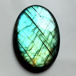 Natuurlijke flitsende labradoriet cabochon 44 x 30 x 5 mm labradoriet edelsteen voor het maken van sieraden 66,20 crt.