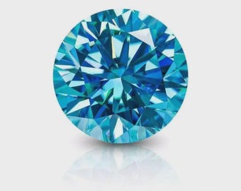 Diament Moissanite o szlifie okrągłym, o masie AAA 5 CT, w kolorze niebieskim, VVS1, laboratoryjnie hodowany, o czystości VVS1 (11 mm), kamień szlachetny do wyrobu biżuterii, darmowe prezenty