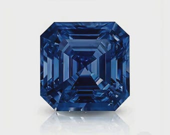 AAA+5 CT Fantazyjny ciemnoniebieski kolor Ascher Cut VVS1 Czystość diamentu Moissanite laboratoryjnie hodowanego 10 x 10 mm Kamień szlachetny do wyrobu biżuterii + prezent