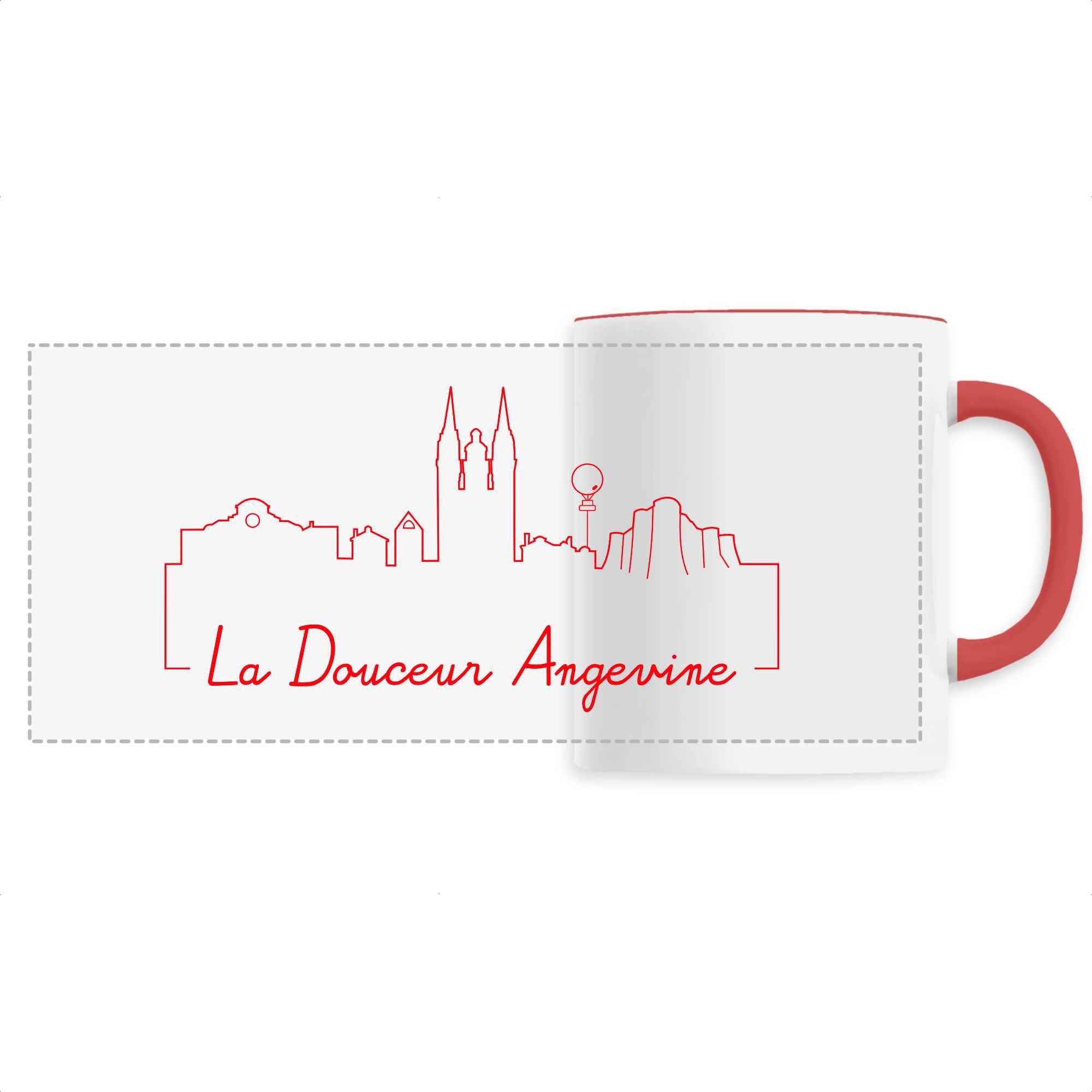 Mug en Céramique La Douceur Angevine Modèle Rouge