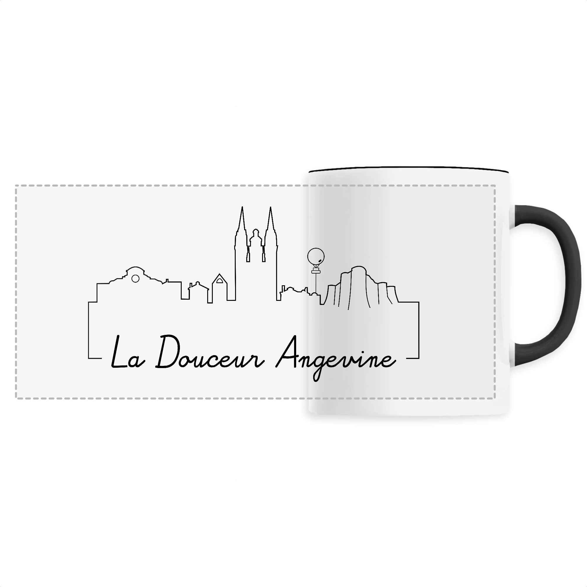 Mug en Céramique La Douceur Angevine Modèle Noir