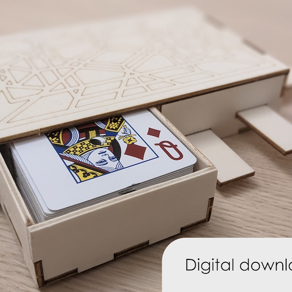 Puzzle box - Hidden draw for deck of cards - Design files