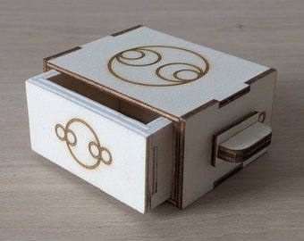 Puzzle box - Hidden draw - Magnetic lock - Design files